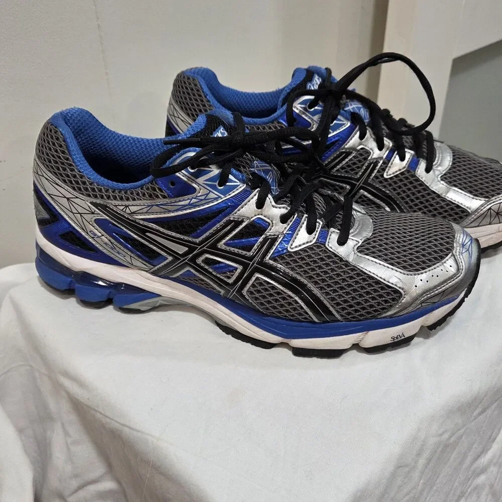 ASICS GEL GT 1000 3 Sz 8.5 US Men Running Shoes Black Blue Streetwear T4K3N Y2K